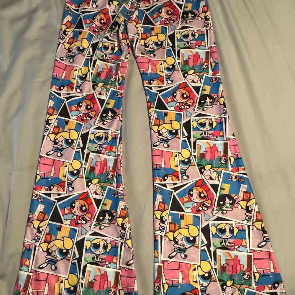 Girls Power Puff Stretch Bell Bottoms